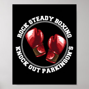 Poster Boxe Rock Steady Derruba Lutador contra Parkinson