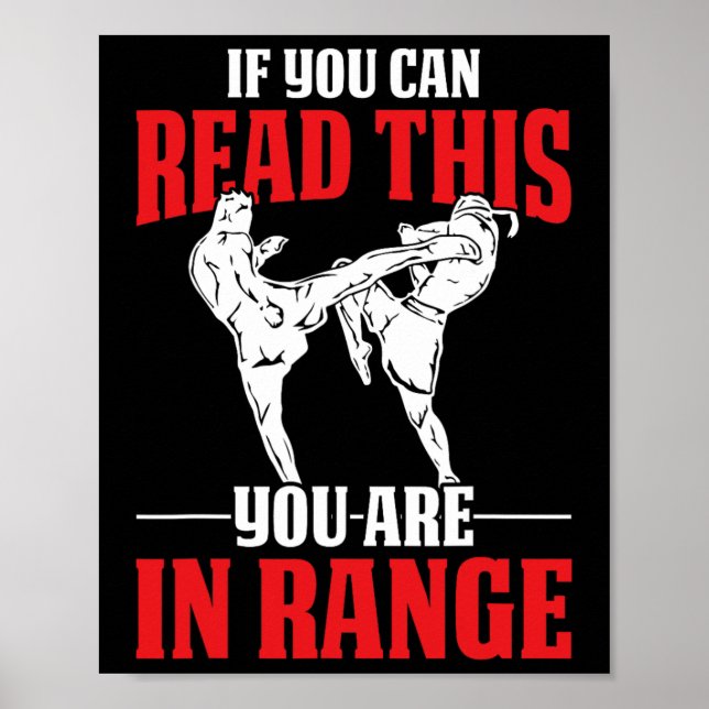 Poster Boxe Tailandesa Muay Thai Engraçada Kick de Artes  (Frente)