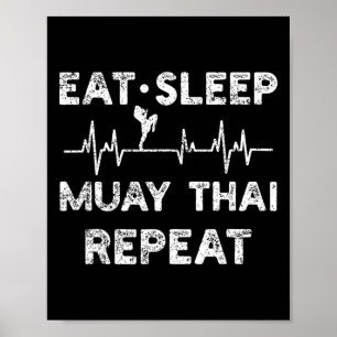 Poster Boxe Tailandesa Muay Thai Kickboxing