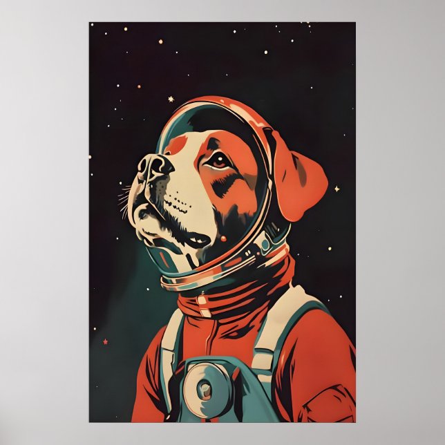Poster Boxer Astronaut Poster, Boxer Retro Print, Boxer (Frente)