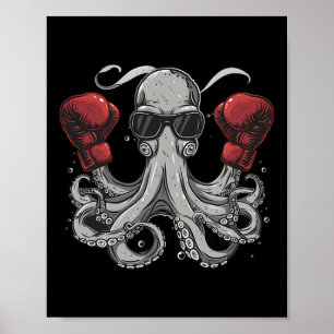 Poster Boxer Boxer Octopus Lover Ocean Sea Creature
