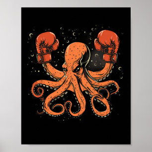 Poster Boxer Boxer Octopus Lover Ocean Sea Creature