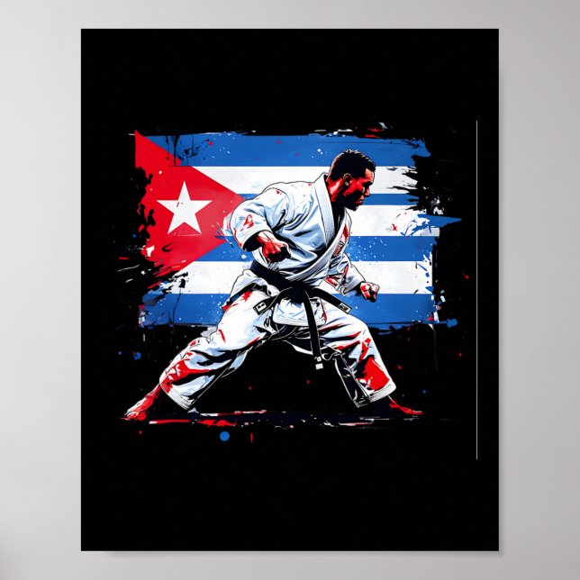Poster Boxer cubano - Orgulho cubano boxando caixa de ban (Frente)