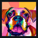 Poster Boxer Dog Pop Art<br><div class="desc">Uso: um presente exclusivo para crianças e amigos. Pode ser usado para decorar o escritório, sala de aula, quarto, banheiro, berçário, estudo, cama, sala de jantar, sala de estar, compro de café, hotel, pousada, bar ou o produto de solteiro perfeito no corredor e outras decorações de canvas. ★ presentes eternos:...</div>