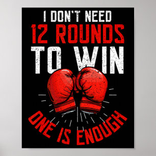 Poster Boxer Engraçado Boxing