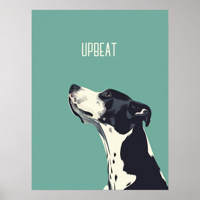 Poster Boxer preto e branco (Frente)