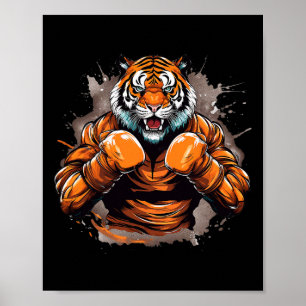 Poster Boxer Tiger Funny Boxer Grapher Men K