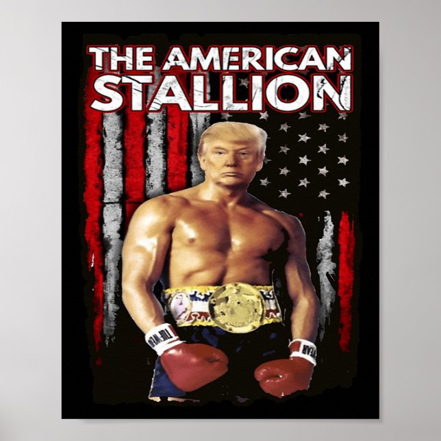 Poster Boxer Trump Rocky Trump Meme Trump 2024 (Frente)