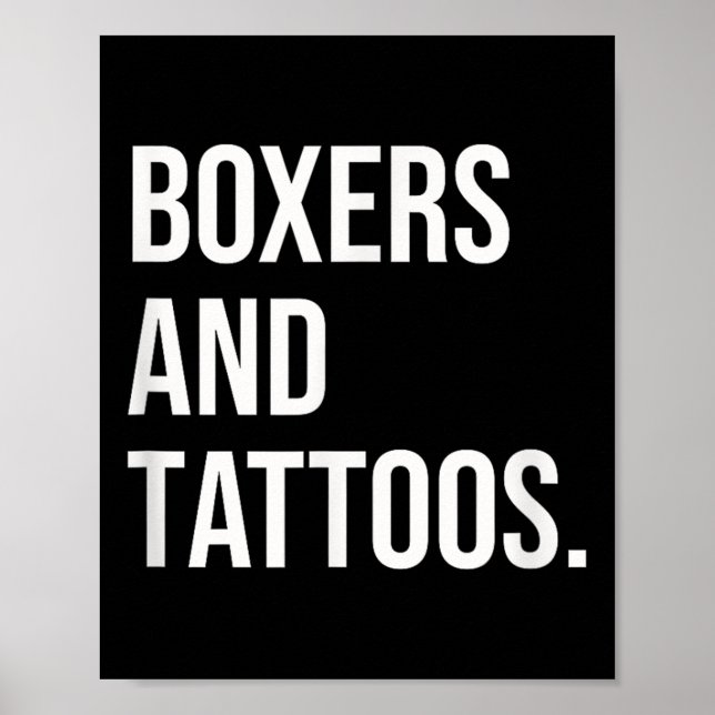 Poster Boxers E Tattoos Proprietário Alemão De Boxeiro Cã (Frente)