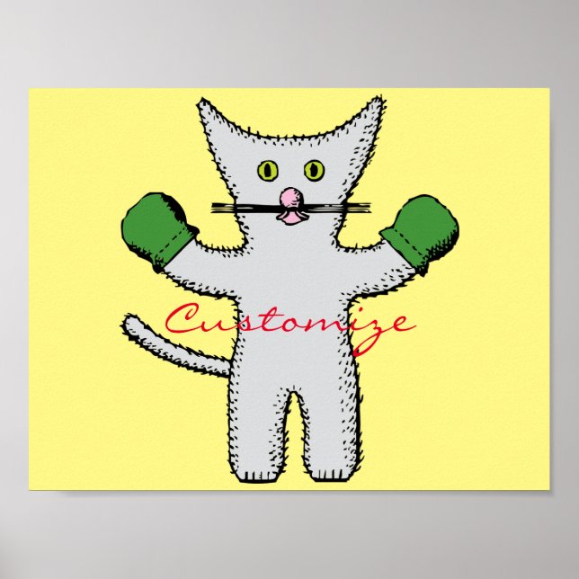 Poster Boxin Kitten com Mittens Thunder_Cove (Frente)