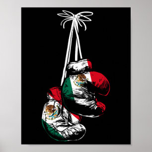 Poster Boxing Boxer para Sinalizador Mexicano Boxing Luva