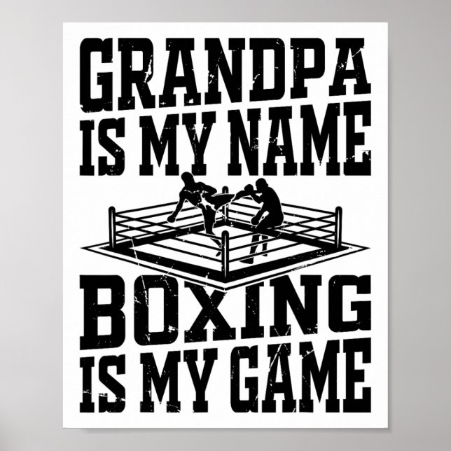 Poster Boxing Boxing Avô É O Meu Nome Boxing (Frente)