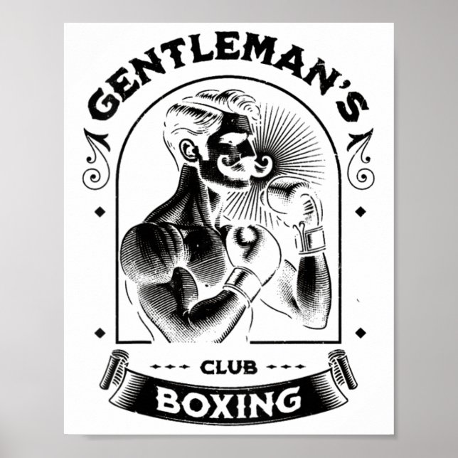 Poster Boxing Club Retro with Box Boxe (Frente)