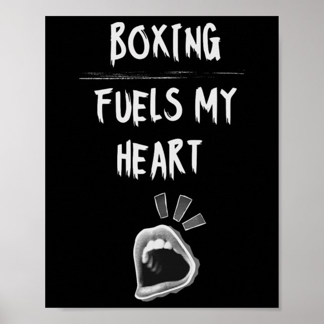 Poster Boxing Combustes Meu Coração Pulando Luvas (Frente)