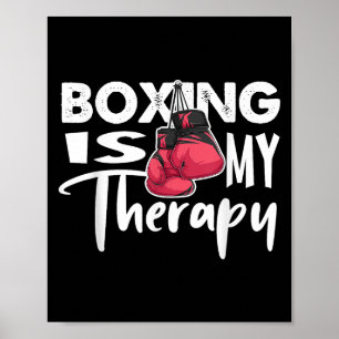 Poster Boxing É A Minha Engraçada Terapêutica, Quote Gym