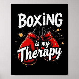 Poster Boxing É A Minha Terapia Engraçada Gama Desi