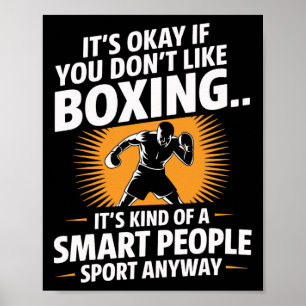 Poster Boxing Humor Design - Silhouet do Esporte das Pess