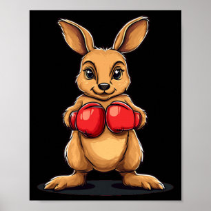 Poster Boxing Kangaroo Para Uma Ria De Bocado