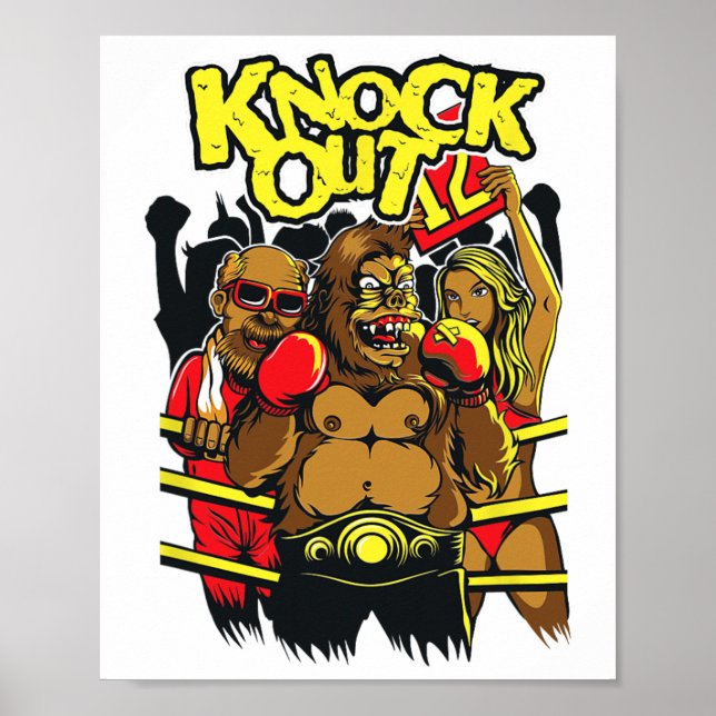 Poster Boxing Knock Out Say (Frente)