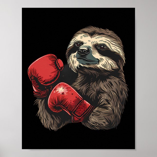 Poster Boxing Lover Boxing Luvas Kickboxing Engraçadas (Frente)