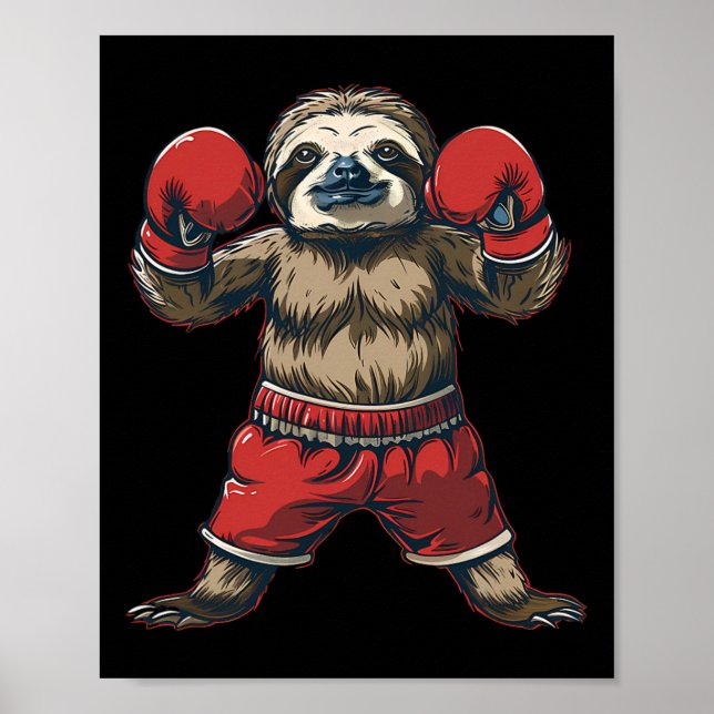 Poster Boxing Lover Boxing Luvas Kickboxing Engraçadas (Frente)