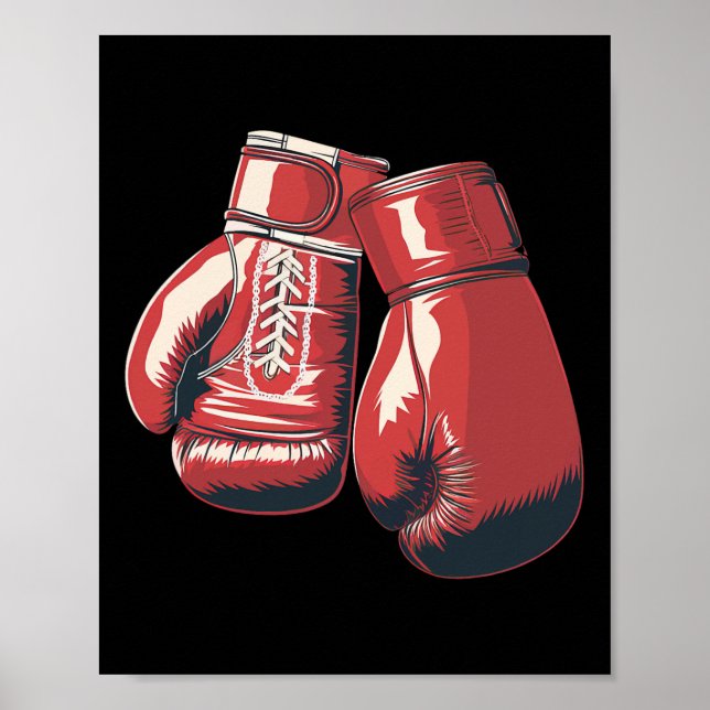 Poster Boxing Luvas Combate Esporte Estudante Boxing (Frente)