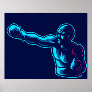 Poster Boxing man pop art
