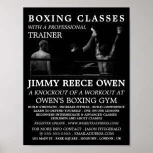 Poster Boxing Match Champion, Boxing Class Advert