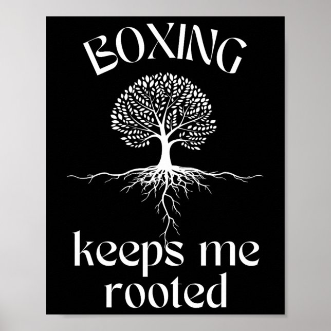 Poster Boxing me mantém enraizada trava de combate de árv (Frente)