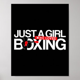 Poster Boxing Vintage Apenas Uma Menina Que Adora Boxing