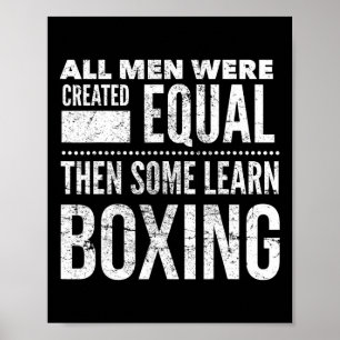 Poster Boxingando Homens Engraçados Declaração De Boxer P