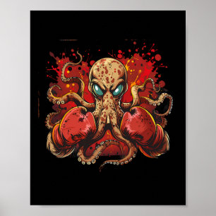 Poster Boxpus Lover Ocean Sea Creature Funny Boxin