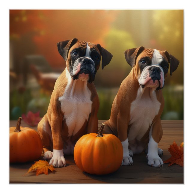 Póster Boxpy Puppy Autumn Delight Pumpkin (Frente)