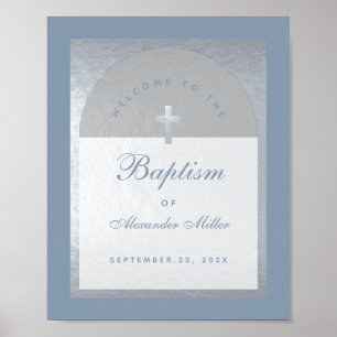 Poster Boy Baptism Silver Arch Dusty Sinal de Boas-vindas