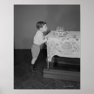 Póster Boy Blowing Out Candles