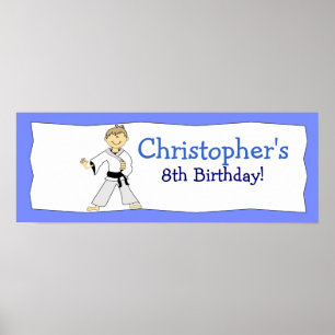 Poster BOY KARATE KUNG FU - Banner Personalizado de Anive