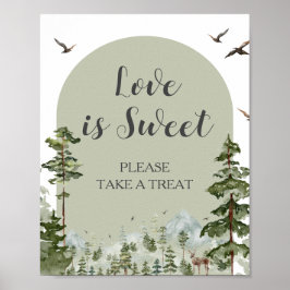 Poster Boy Pine Tree Forest Mountain Love é doce