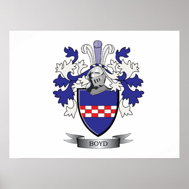 Póster Boyd Family Crest Casaco de Armas (Frente)