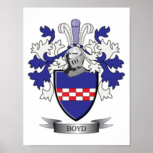 Póster Boyd Family Crest Casaco de Armas (Frente)