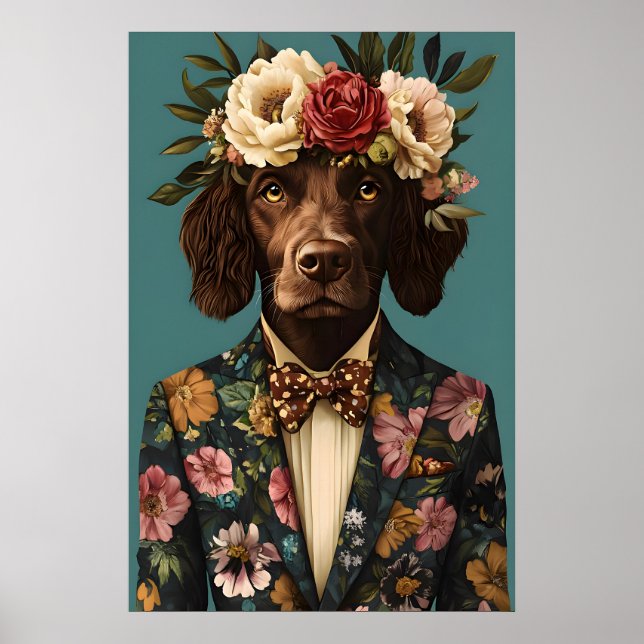 Poster Boykin Spaniel In Suit Poster, Boykin Spaniel (Frente)