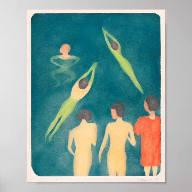 POSTER "BOYS BATHING", POR EDVARD MUNCH 1896 (Frente)