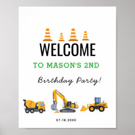 Poster Boys Construction Birthday Party Theme