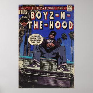 Poster Boyz Na Arte Quadrada Hood Hip Hop
