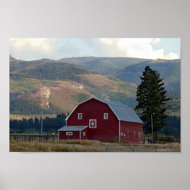 Póster Bozeman, Montana, Barn (Frente)
