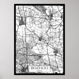 Poster Bozhou China City Map