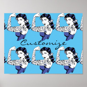 Poster Braço da menina do tatuagem acima de Thunder_Cove