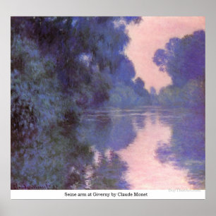 Póster Braço de Seine em Giverny por Claude Monet