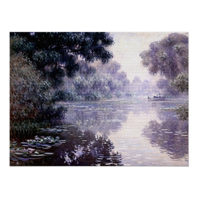 Póster Braço do Sena perto de Giverny no Nevoeiro (Frente)