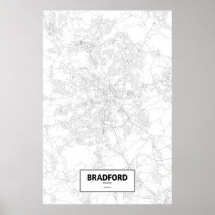 Poster Bradford, Inglaterra (preto no branco)