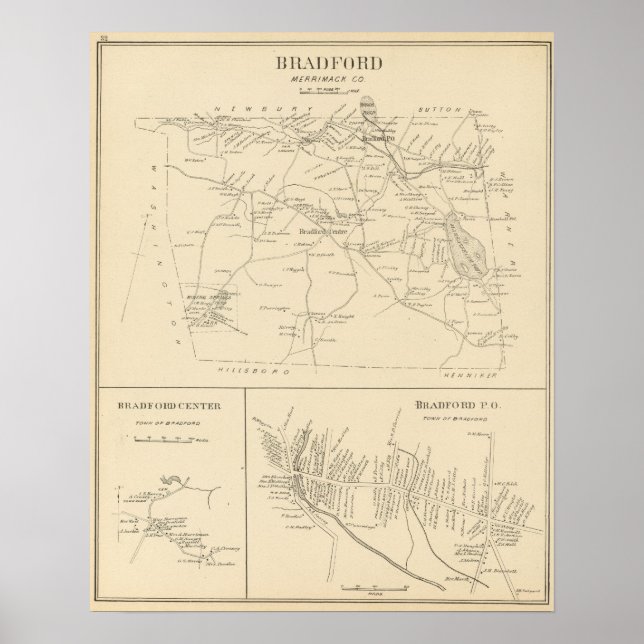 Póster Bradford, Merrimack Co (Frente)